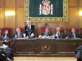 El presidente del alto tribunal de Castilla-La Mancha Vicente Rouco, durante su intervención